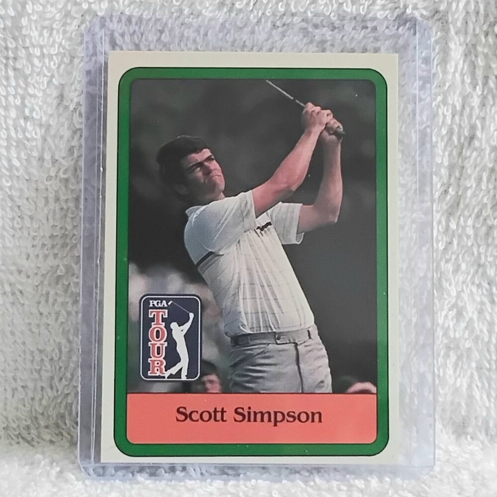 5/$20 E/NM 1981 Donruss Golf Inaugural Scott Simpson PGA Tour Card 24!!